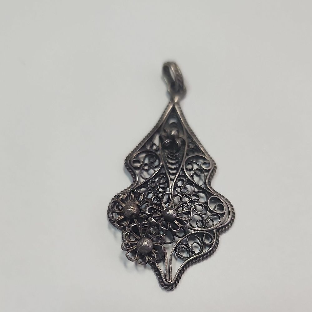 Antique Art NOVEAU Pendant Tested As Silver